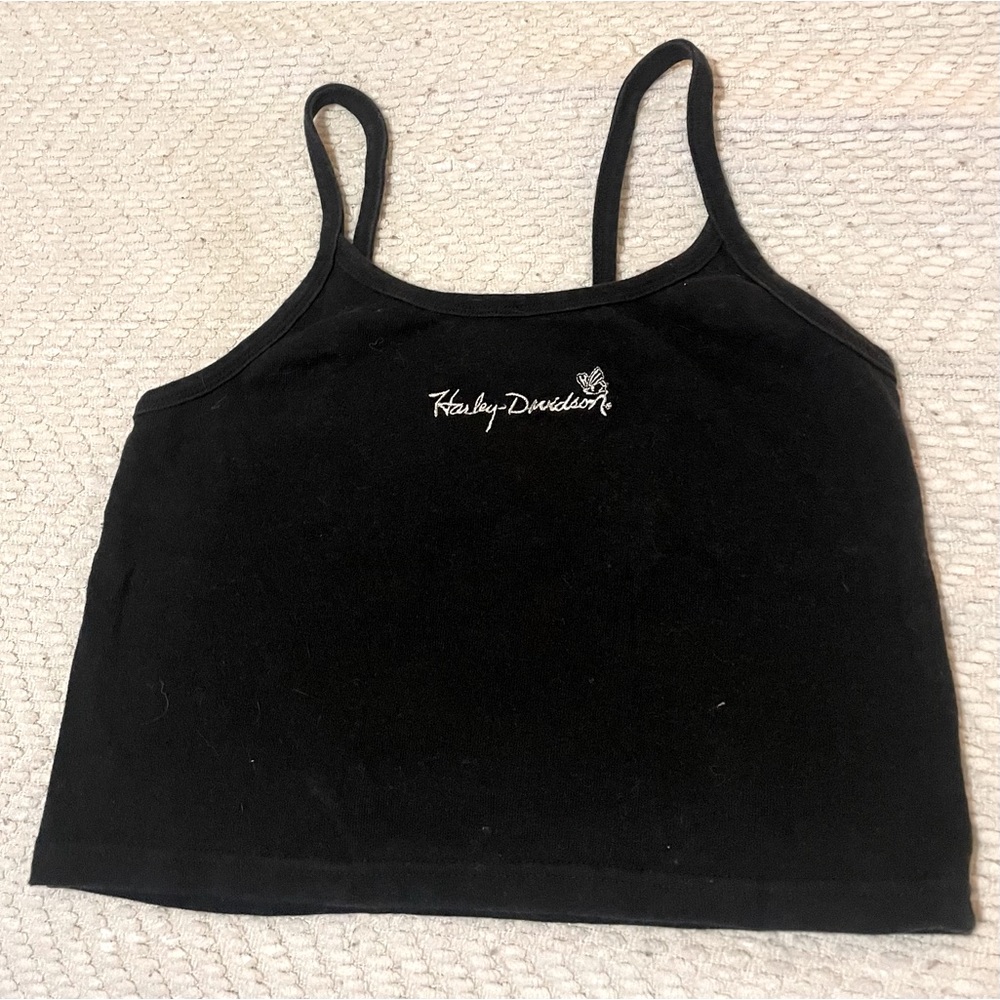cropped harley davidson tank